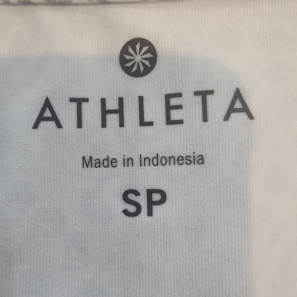 Athleta Nectar faux wrap white and gray athletic dress size small - Picture 9 of 9